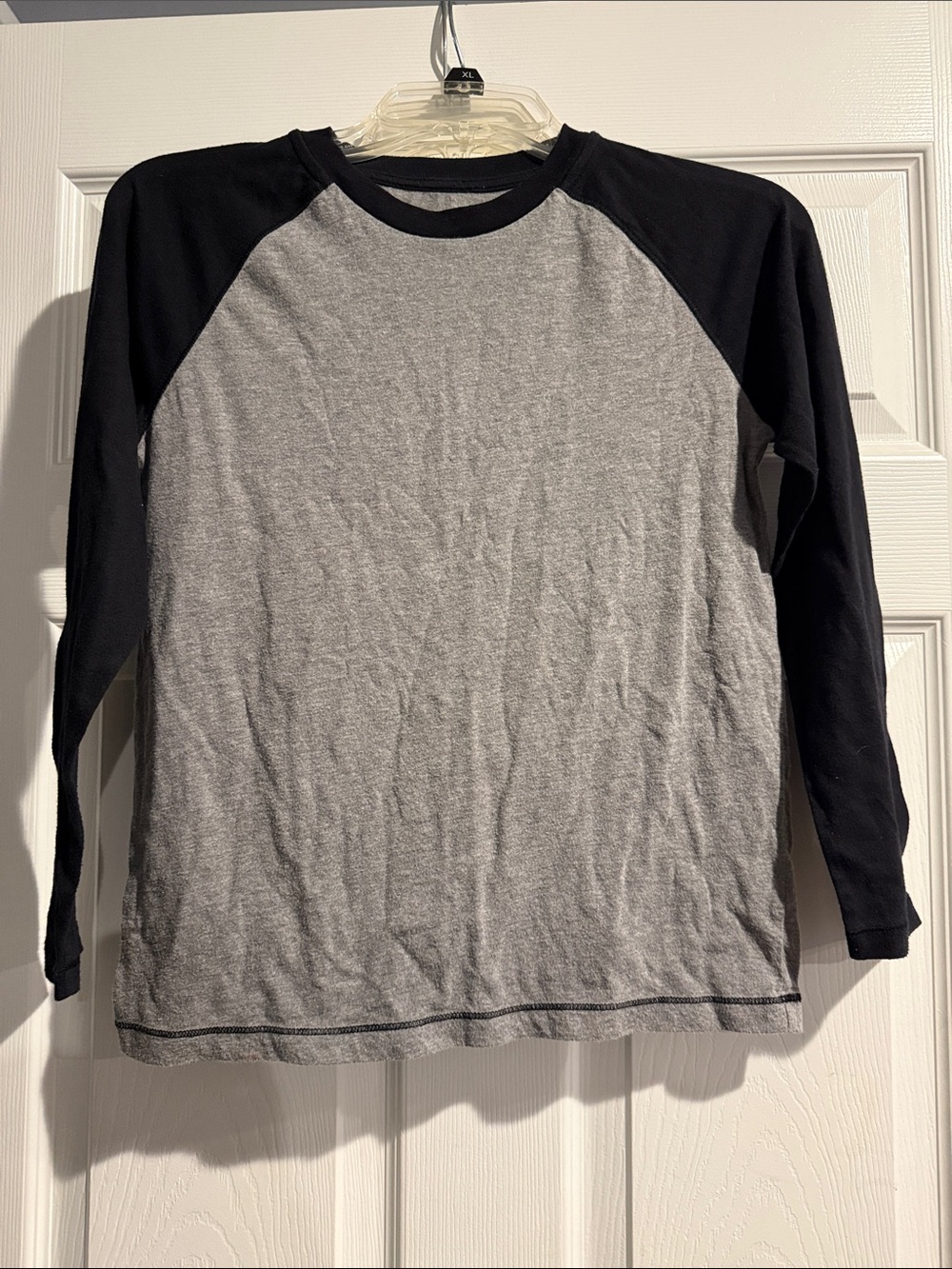 Arizona Jean Company Kids Long Sleeve Raglan Tee - Gray and Black